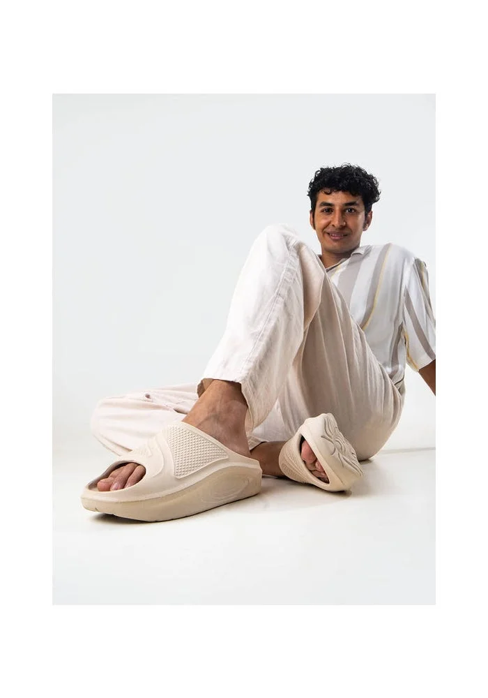 Bacca Bucci Beige Floats—Ultra Lightweight EVA Slides for Men | Best Price UAE